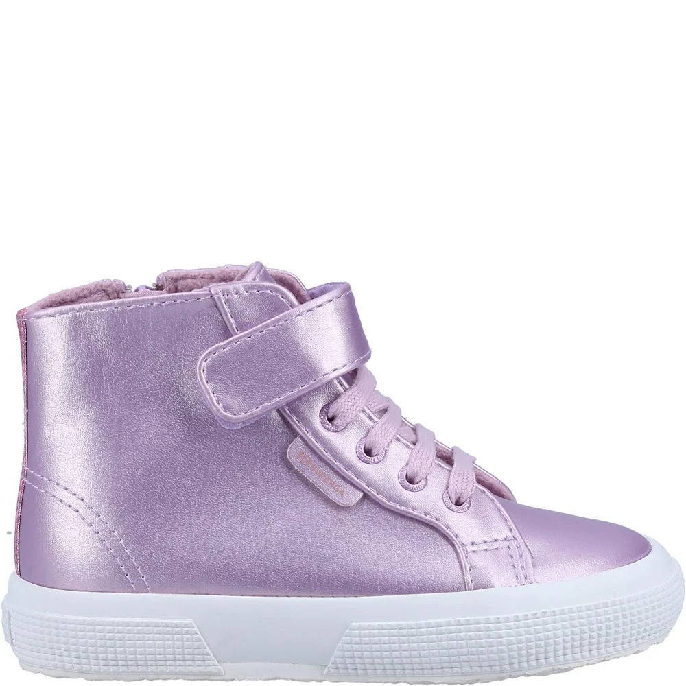 Superga 2674 Kids Faux Leather Glitter Boots - Image 4