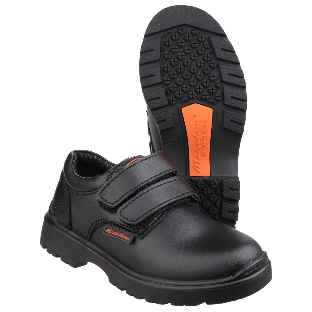 US Brass Alfie Twin Touch Fastening Infant Boys School Shoes - Image 3