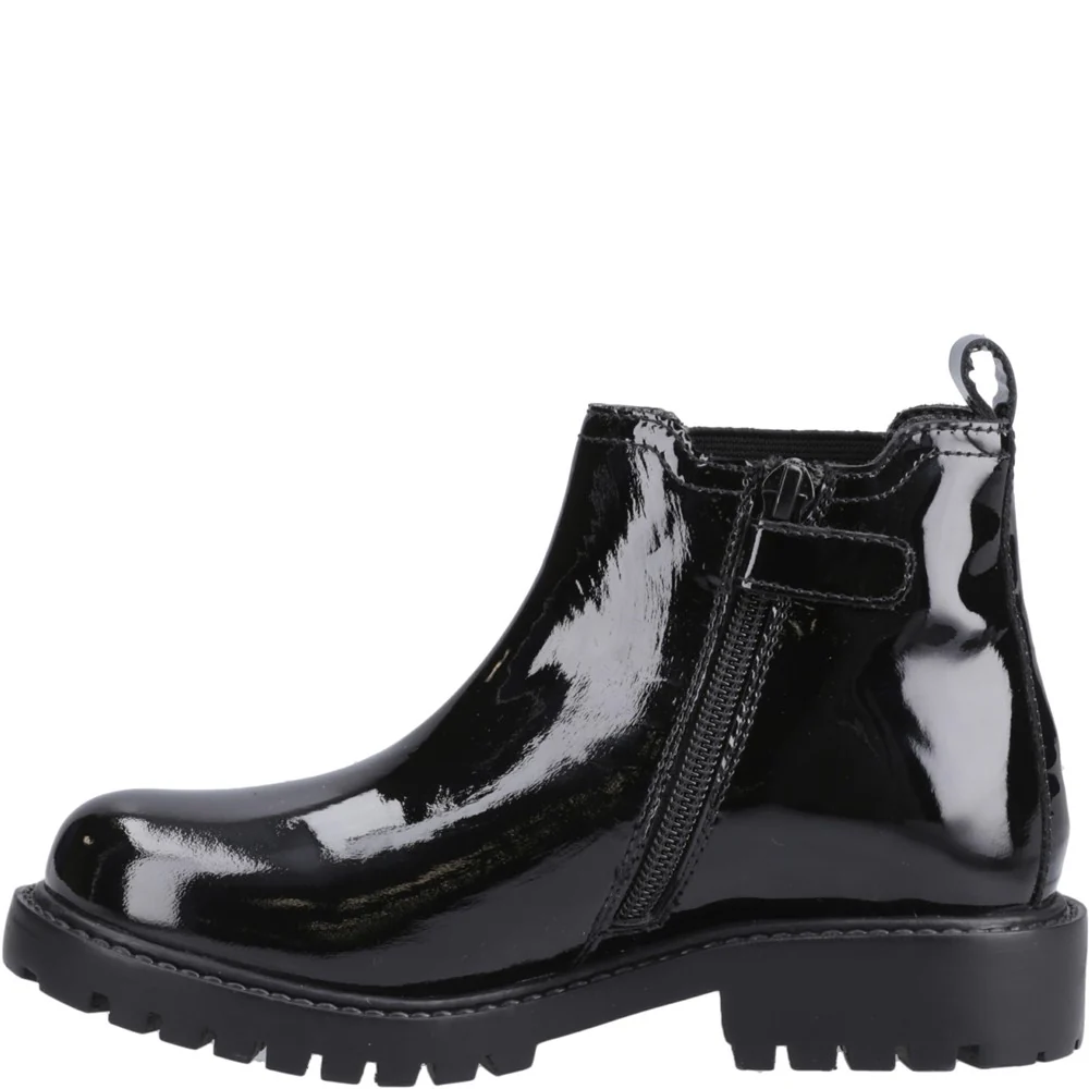 Hush Puppies Ariella Chelsea Patent Junior School Shoes - Image 4