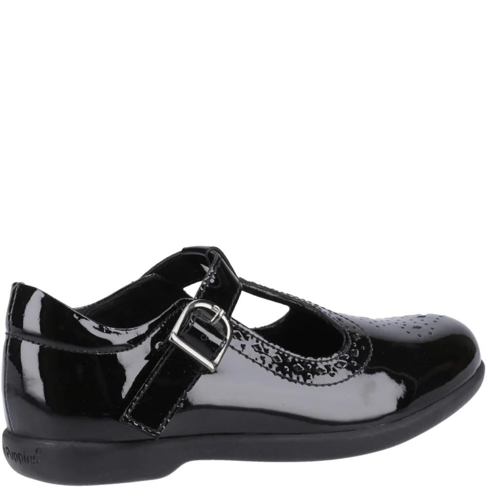 Hush Puppies Britney Patent Junior School Shoes - Image 2