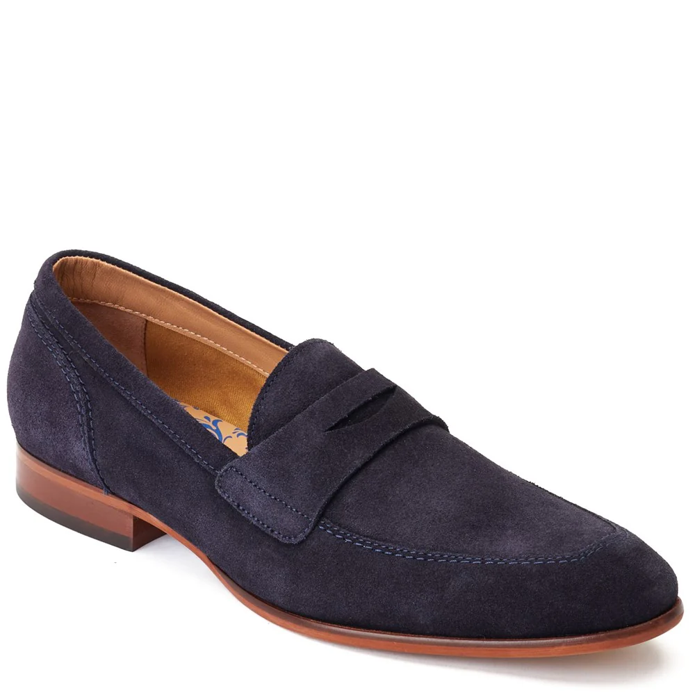 Base London Bruno Suede Penny Loafers