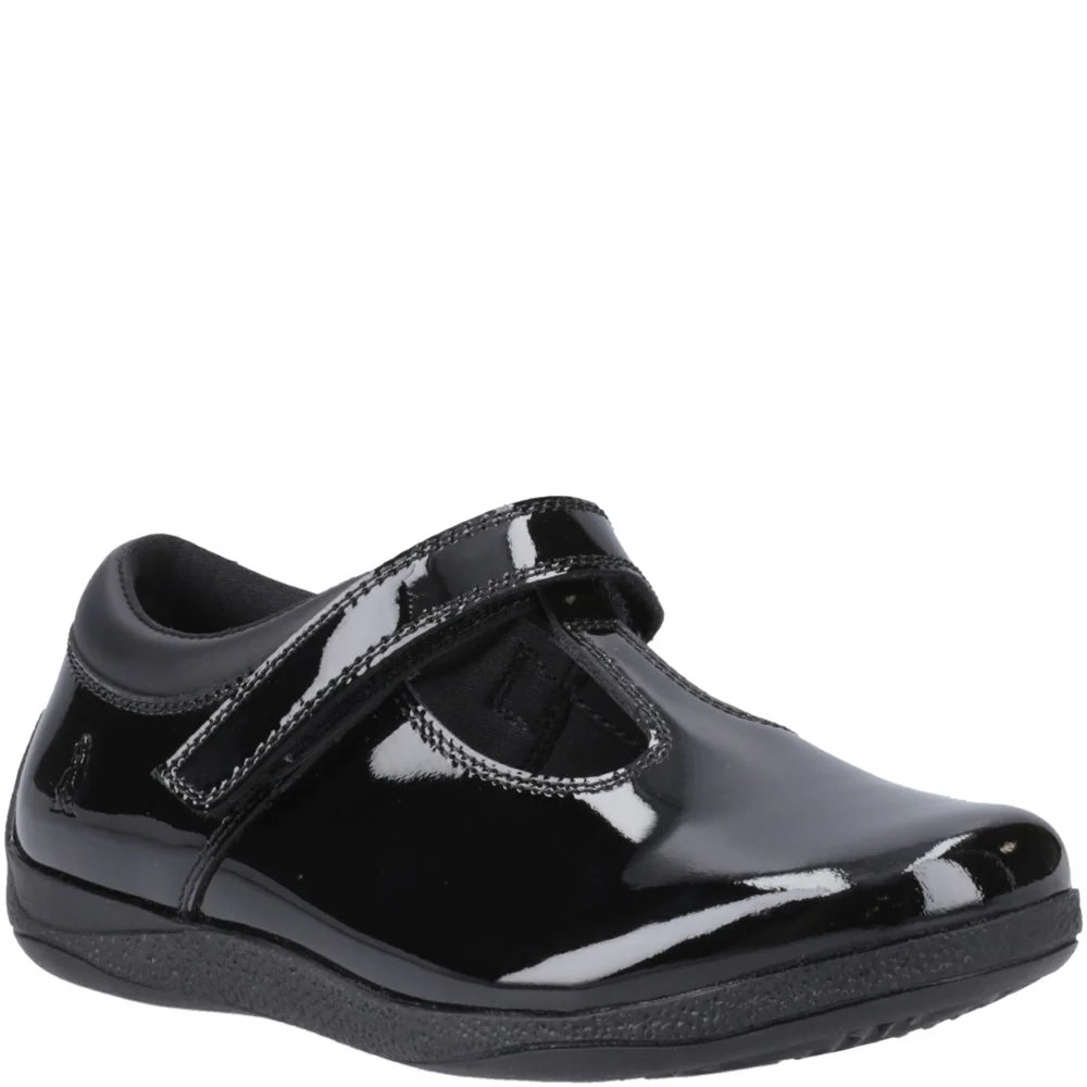 Hush Puppies Caitlin T-Bar Patent Junior School Shoes