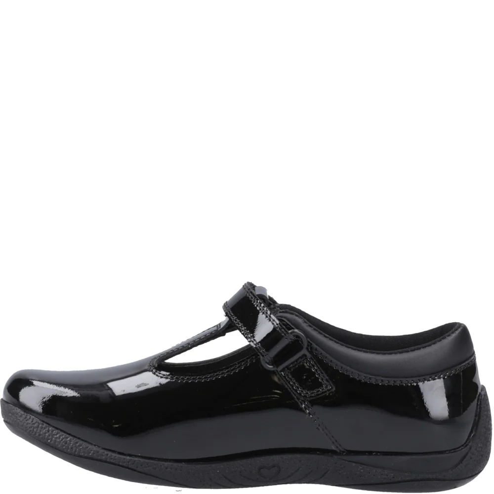 Hush Puppies Caitlin T-Bar Patent Junior School Shoes - Image 4