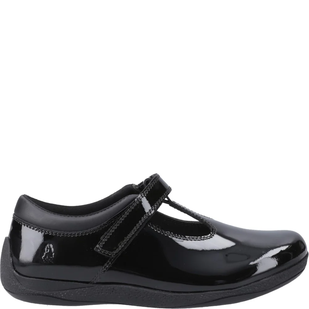 Hush Puppies Caitlin T-Bar Patent Junior School Shoes - Image 5
