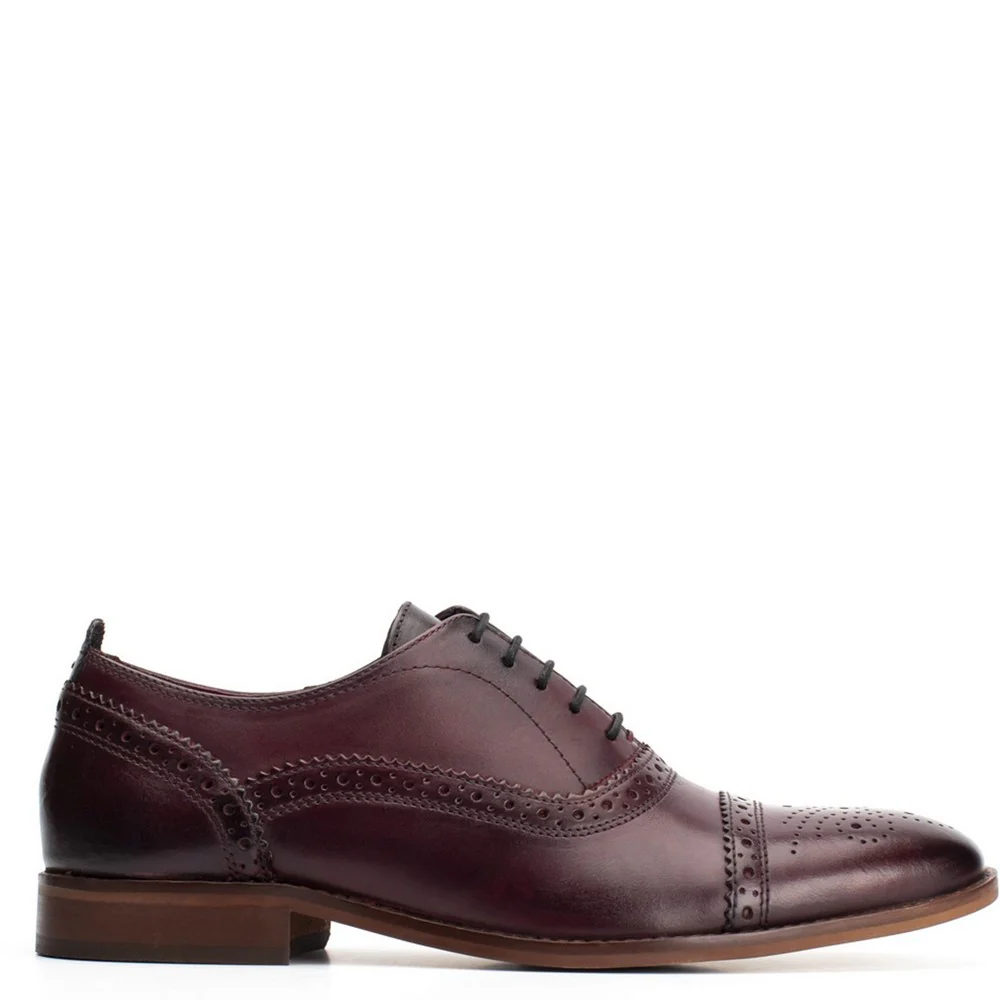 Base London Cast Washed Brogue Shoes - Image 4