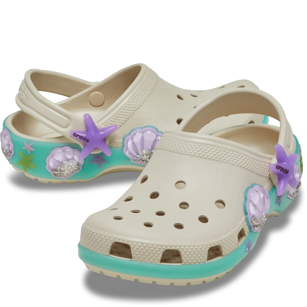 Crocs Kids Classic Sea Sparkle Clogs - Image 3