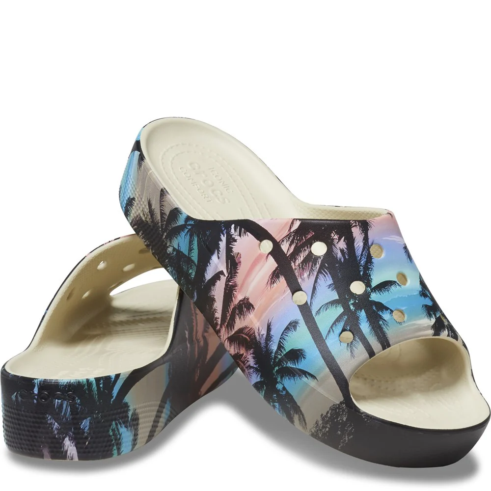 Crocs Unisex Classic Summer Nostalgia Platform Slide - Image 3