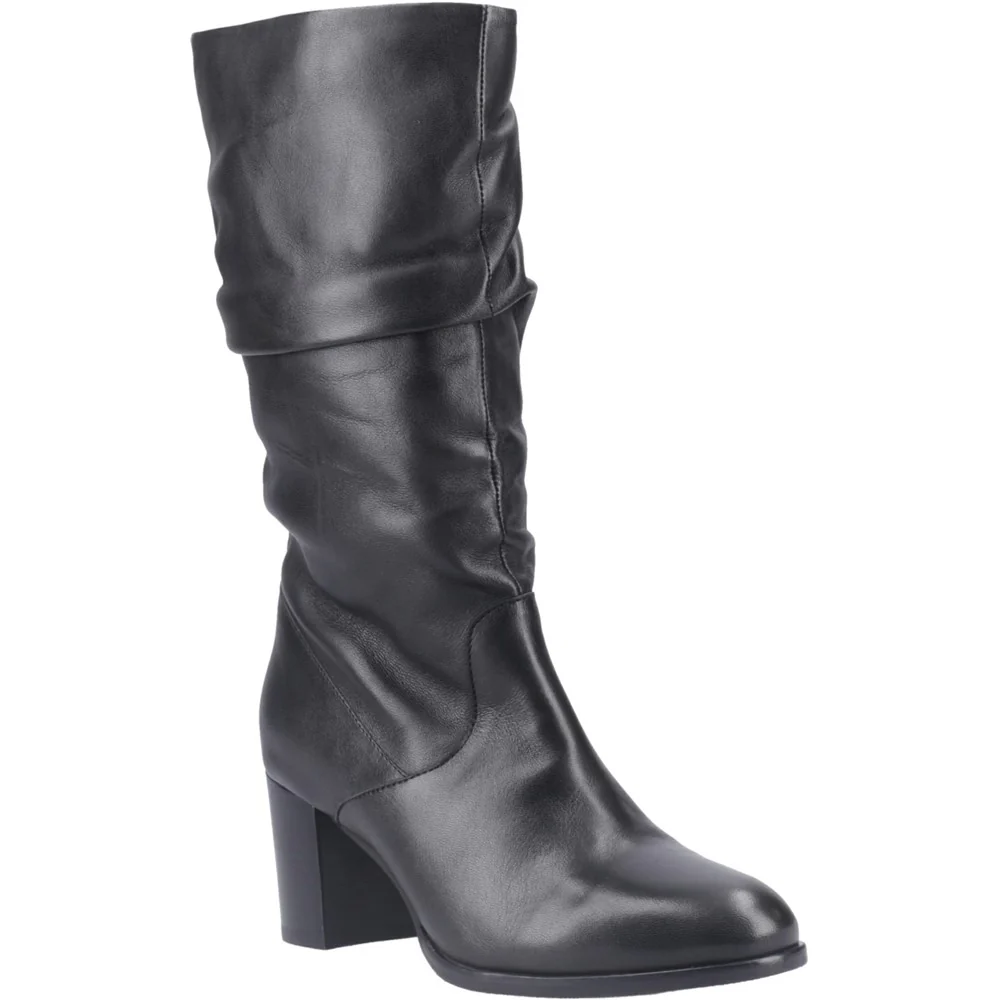 Hush Puppies Cosima Leather Ruched Boot