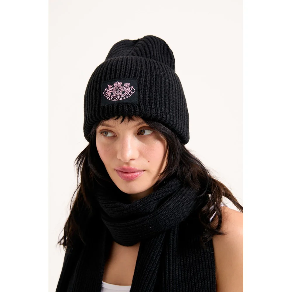 Juicy Couture Crest Scarf and Beanie Set