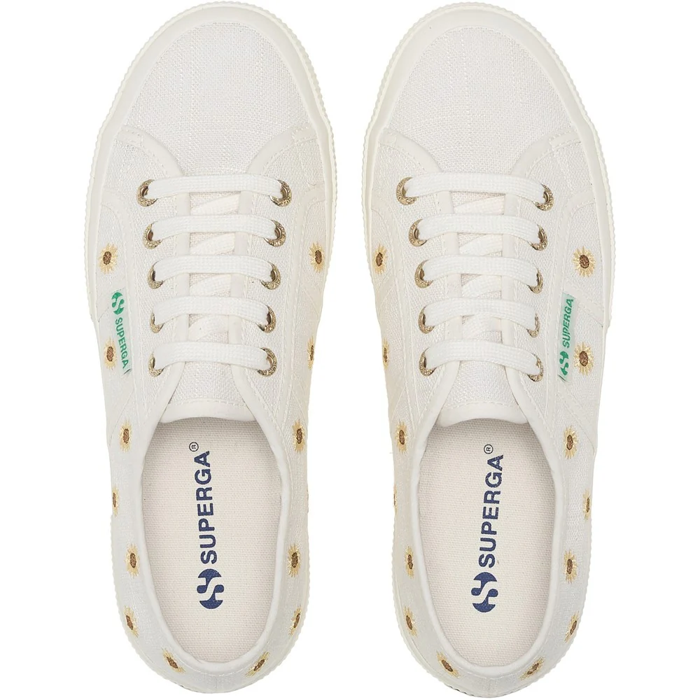 Superga Embroidery Linen Sunflower Trainer - Image 4