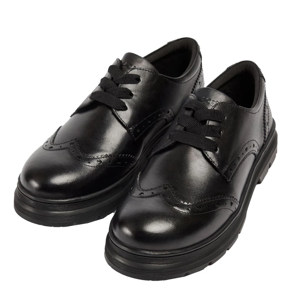 Pod Fiona Brogue Junior School Shoes - Image 4