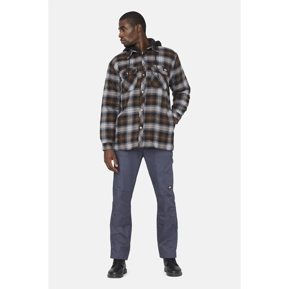 Dickies Fleece Hood Flannel Shirt Jacket - Image 4