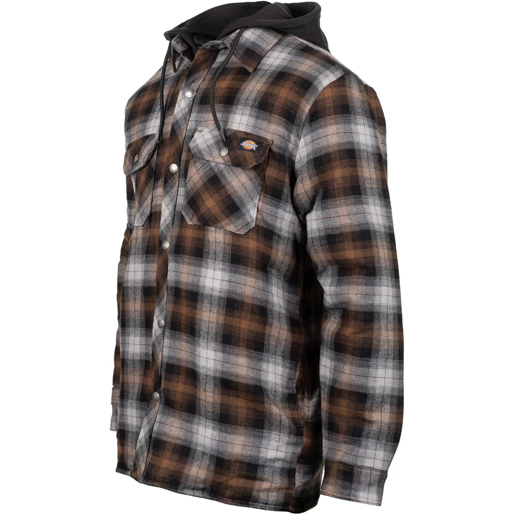 Dickies Fleece Hood Flannel Shirt Jacket - Image 7