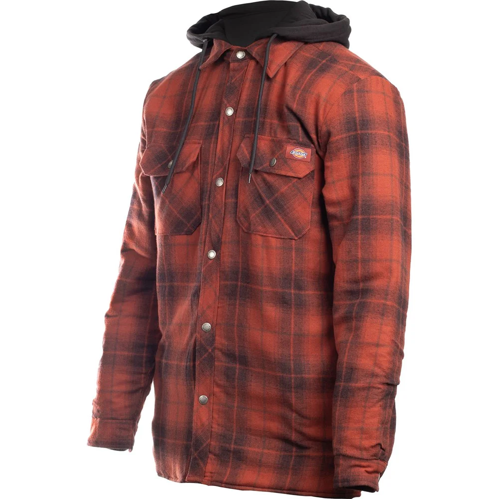 Dickies Fleece Hood Flannel Shirt Jacket - Image 3