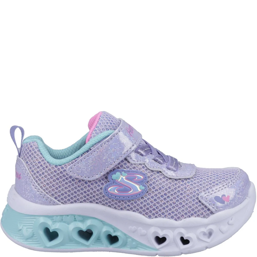 Skechers Flutter Heart Lights Bring Sparkle Trainers - Image 6