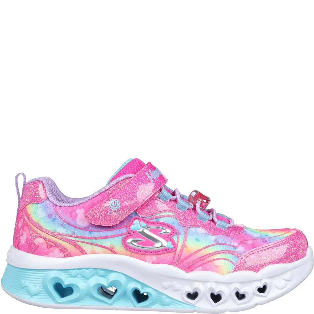 Skechers Flutter Heart Lights - Groovy Swirl Shoe - Image 5
