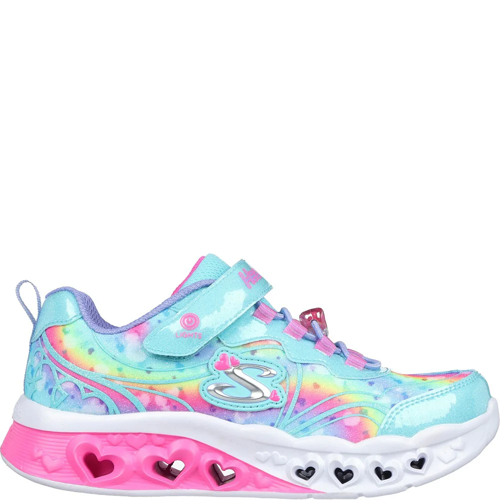 Skechers Flutter Heart Lights - Groovy Swirl Shoe - Image 5