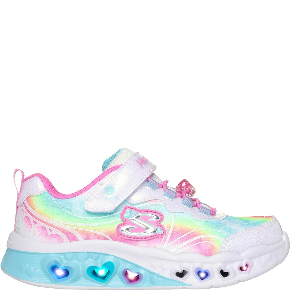 Skechers Flutter Heart Lights - Groovy Swirl Shoe - Image 5
