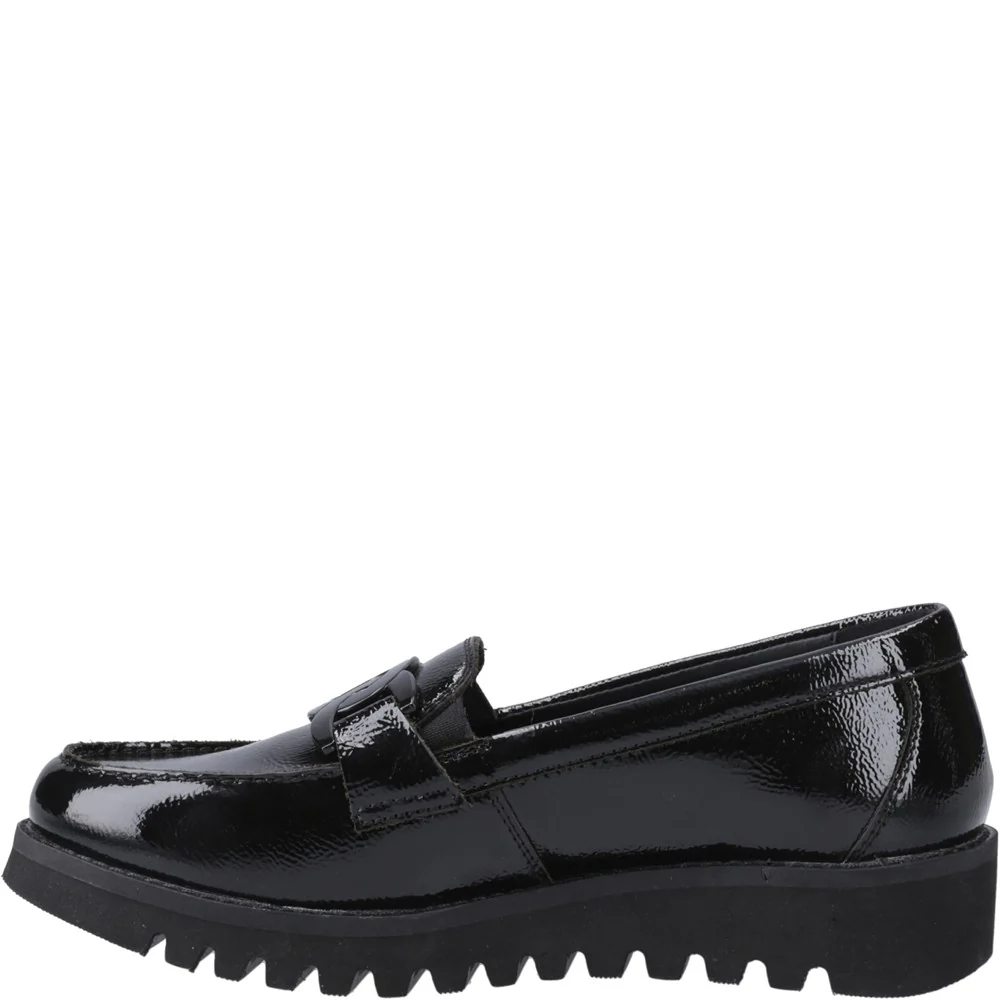 Hush Puppies Francis Loafer Patent XL Senior School Shoes - Image 4