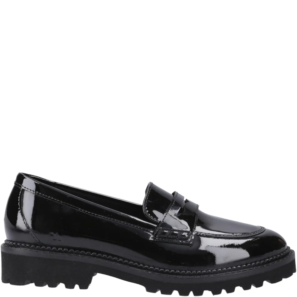 Hush Puppies Grazia Loafer Patent Senior School Shoes - Image 5