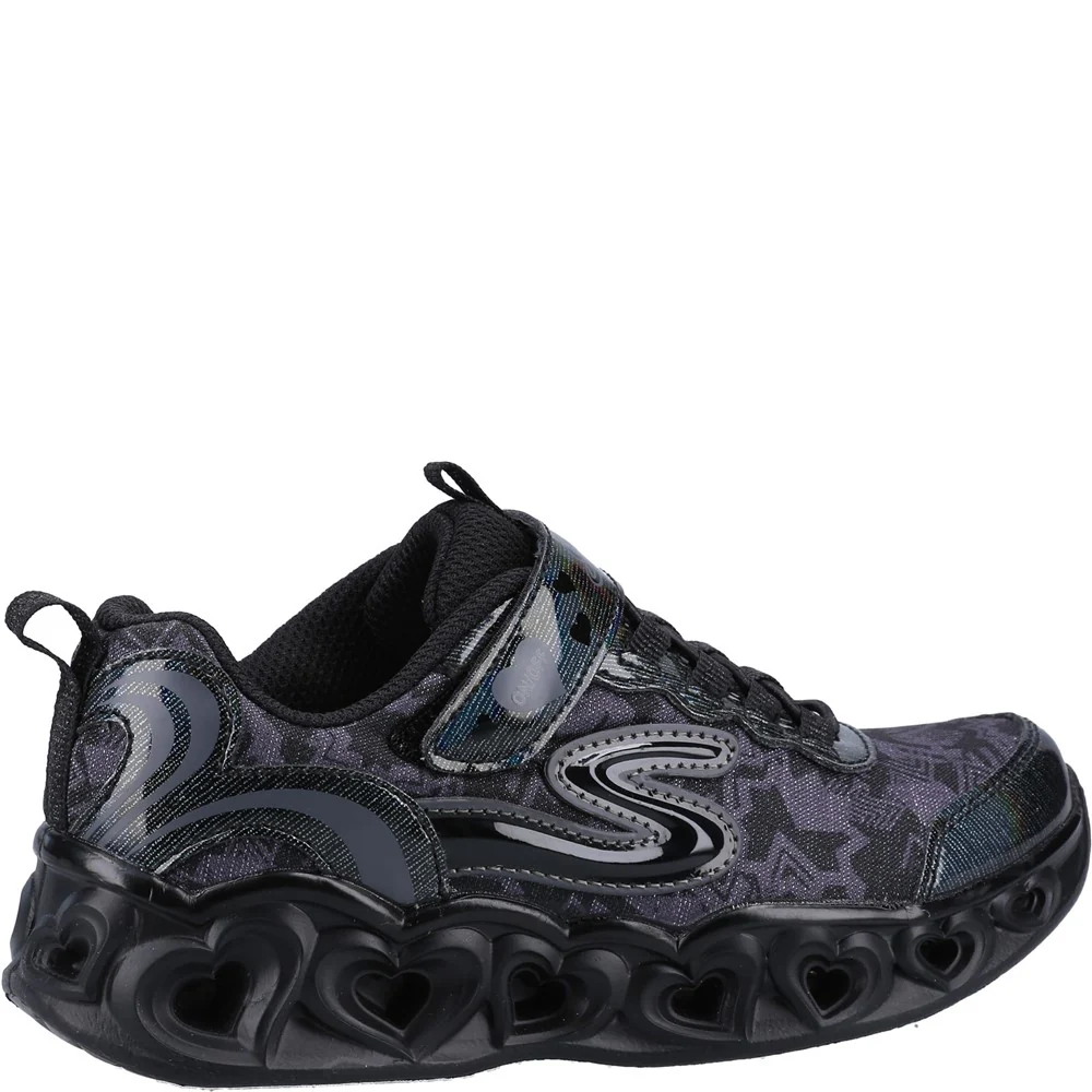 Skechers Heart Lights Graphic Gore & Strap Lighted Heart Midsole Trainer - Image 2