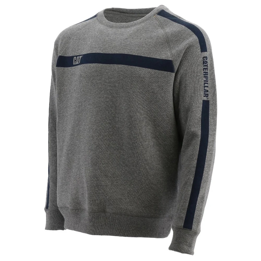 Caterpillar Icon Stripe Crew Neck Sweater