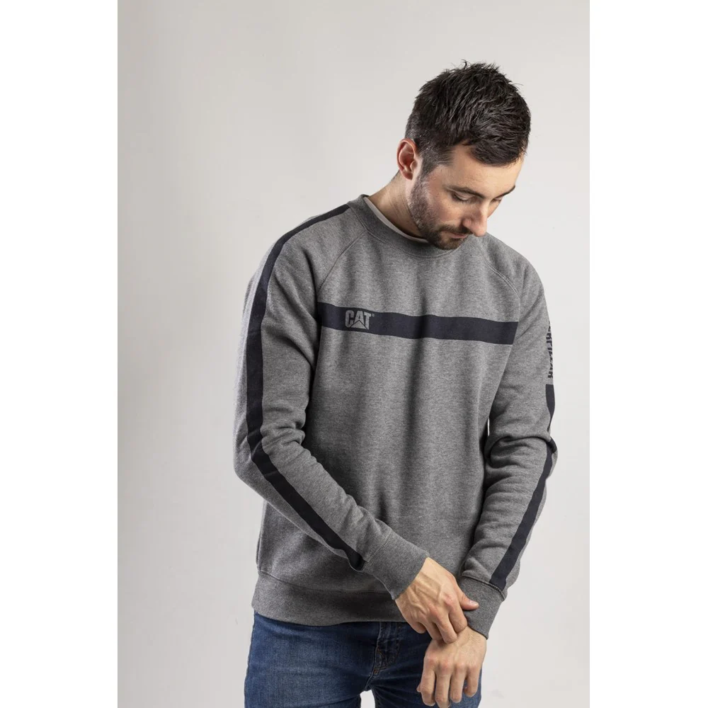 Caterpillar Icon Stripe Crew Neck Sweater - Image 3