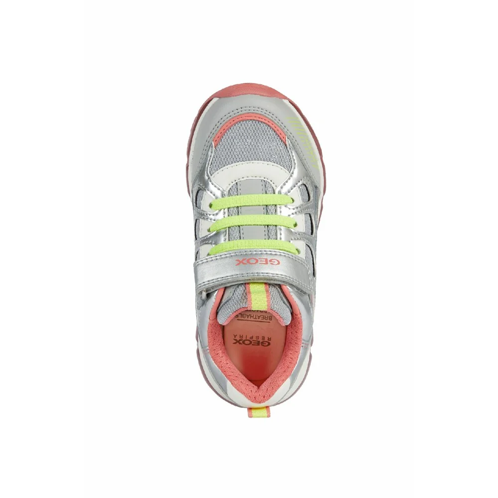 Geox J Android Girl C Lace up and Touch Fastening Trainer - Image 5