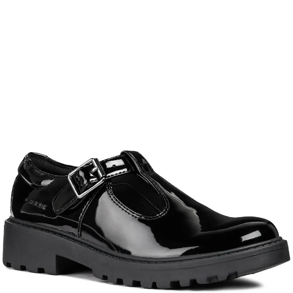 Geox J Casey G. E Buckle School Shoes Size 6