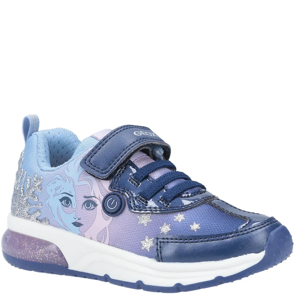 Geox J Spaceclub Girl D FROZEN Touch Fastening Trainer