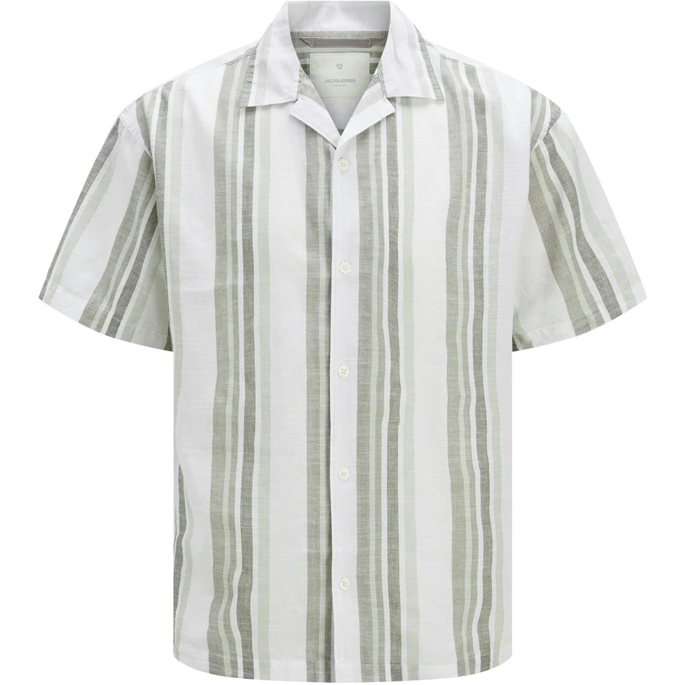 Jack & Jones Premium revere collar linen shirt - Image 4
