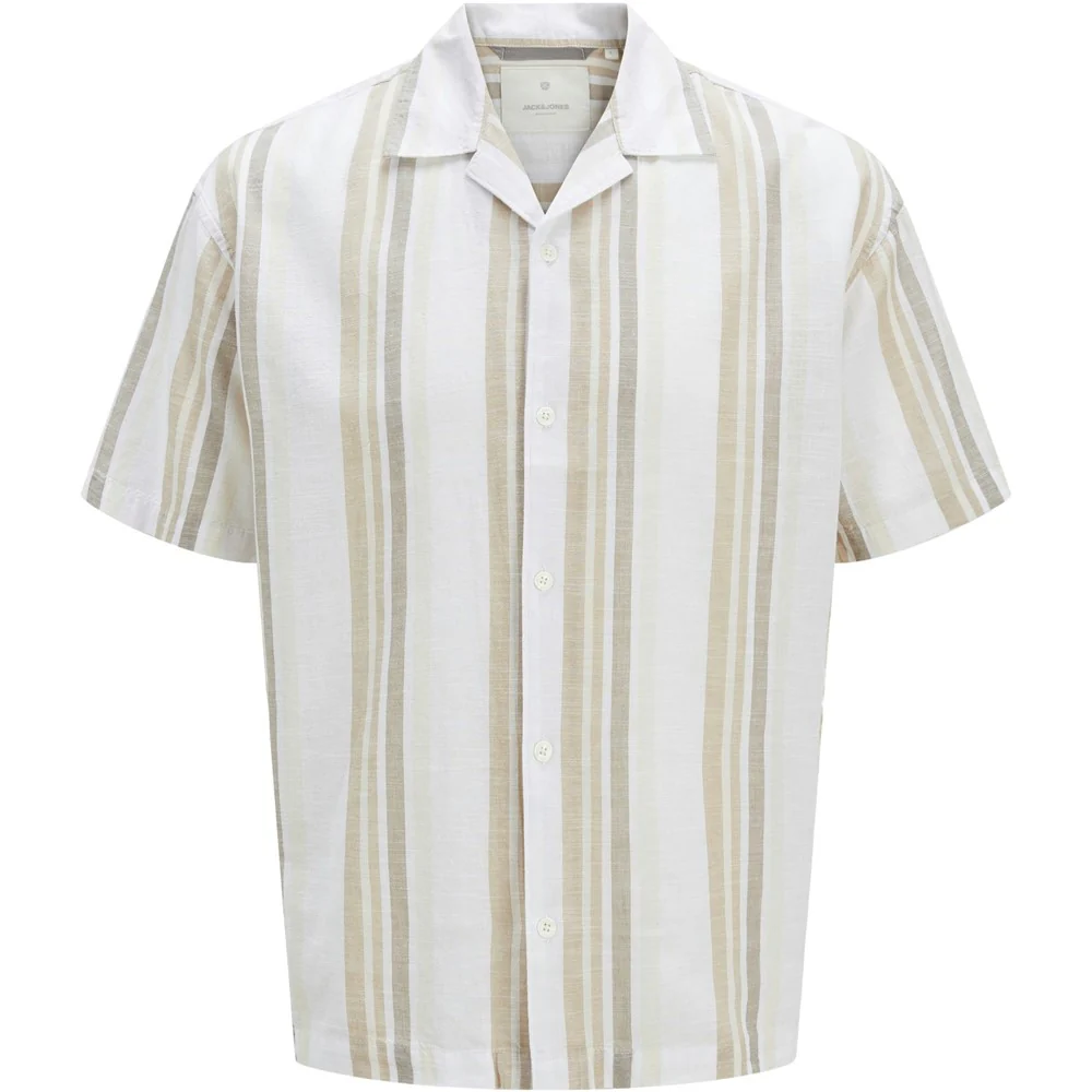 Jack & Jones Premium revere collar linen shirt - Image 4