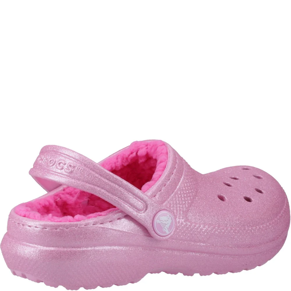 Crocs Kids Classic Glitter Lined Clog - Image 2