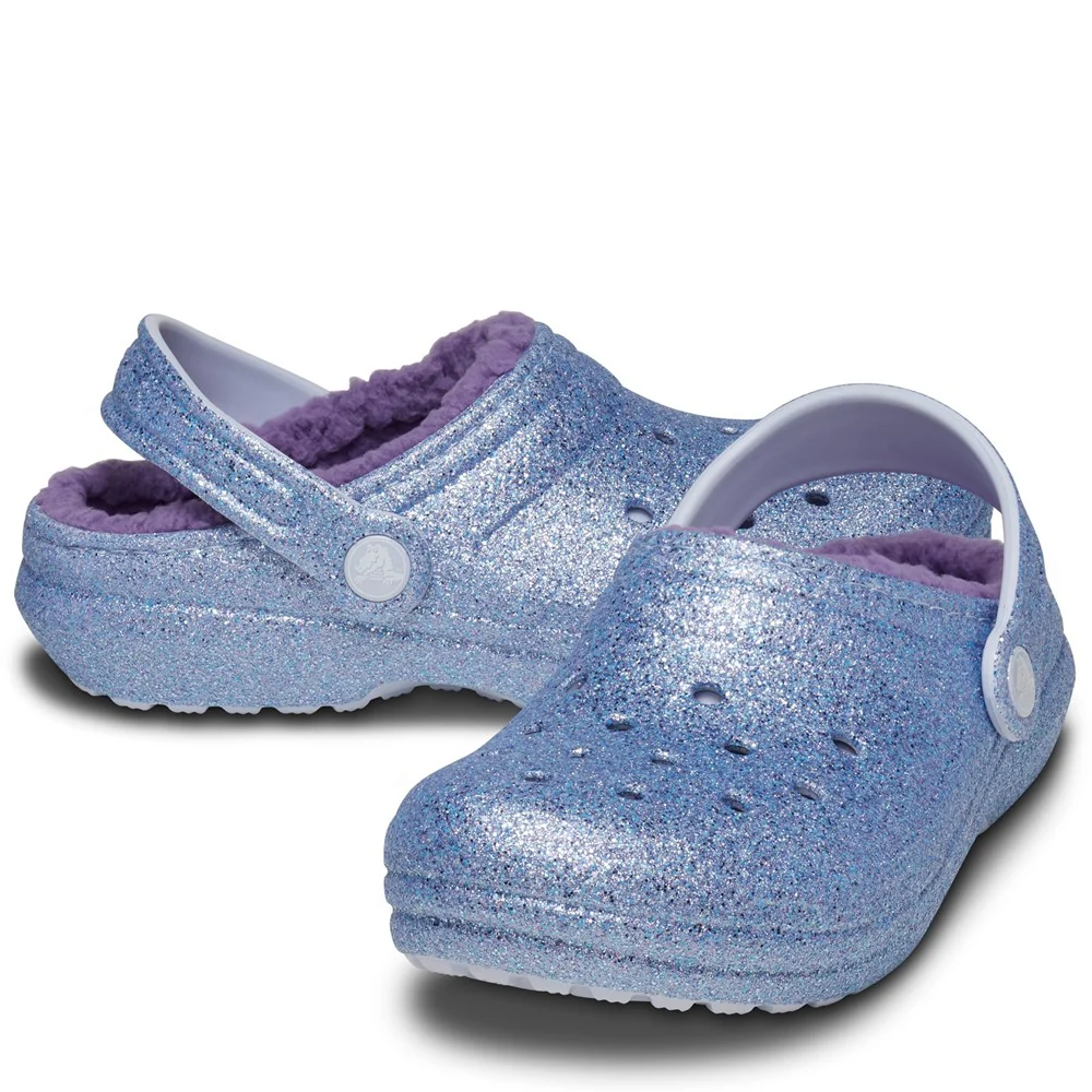 Crocs Kids Classic Glitter Lined Clog - Image 3