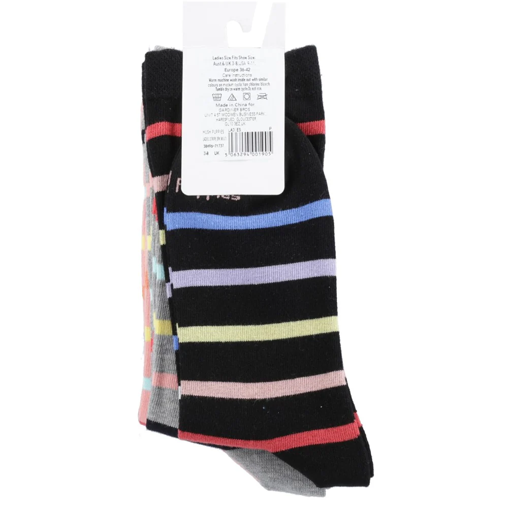 Hush Puppies Stripe 3 pack Socks - Image 2