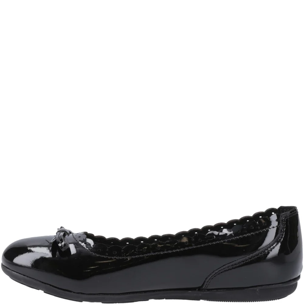 Hush Puppies Lillie Ballerina Patent Senior School Shoes - Image 4