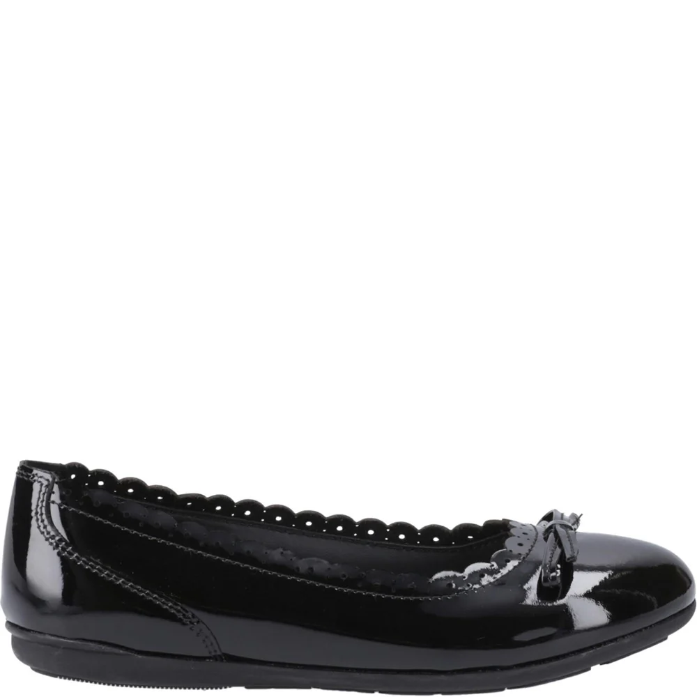 Hush Puppies Lillie Ballerina Patent Senior School Shoes - Image 5