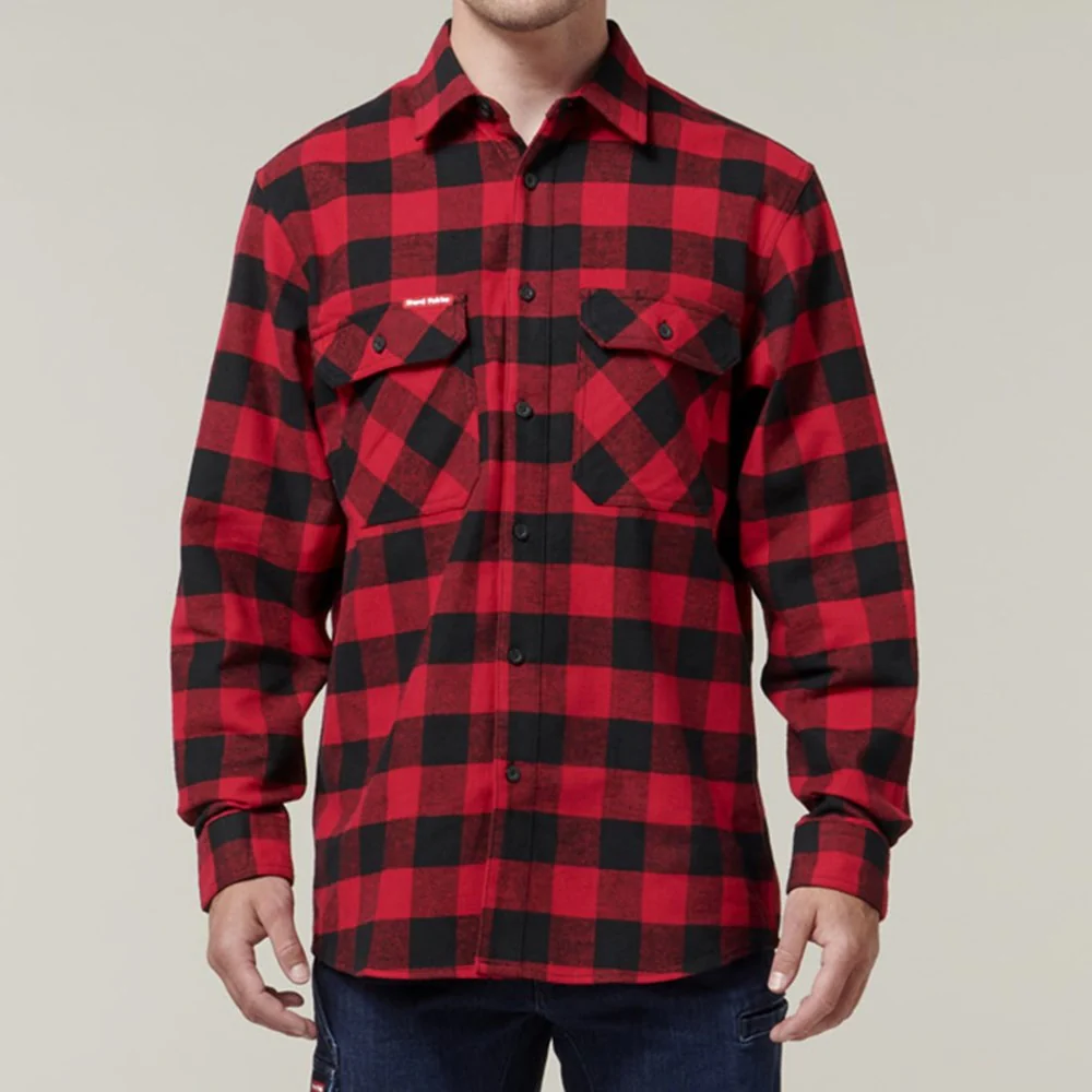 Hard Yakka Long Sleeve Check Flannel Shirt
