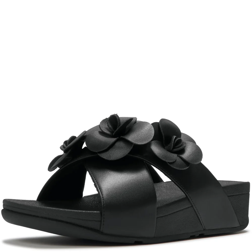 Fitflop Lulu Flower Cross Slides