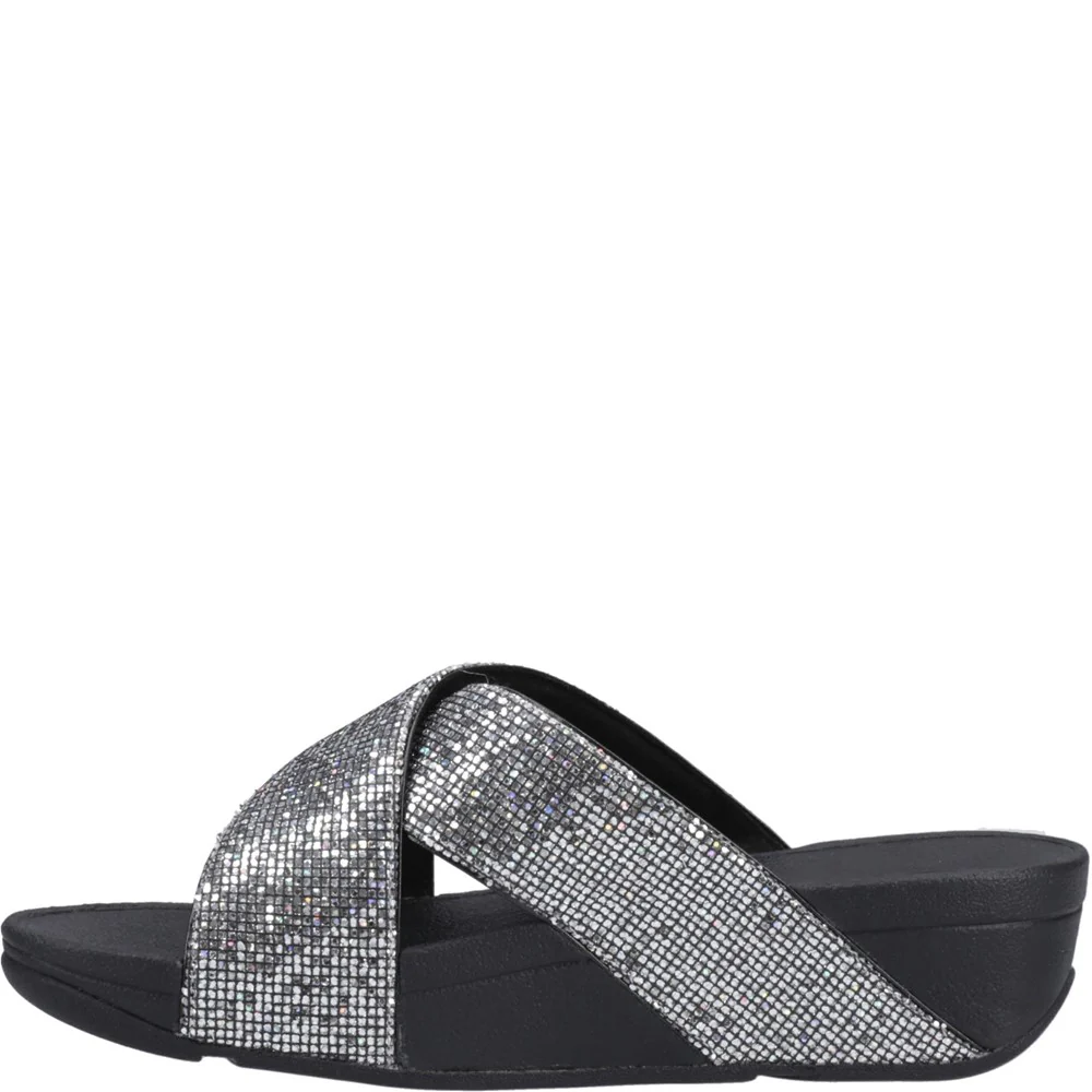 Fitflop Lulu Glitterball Cross Slides - Image 4