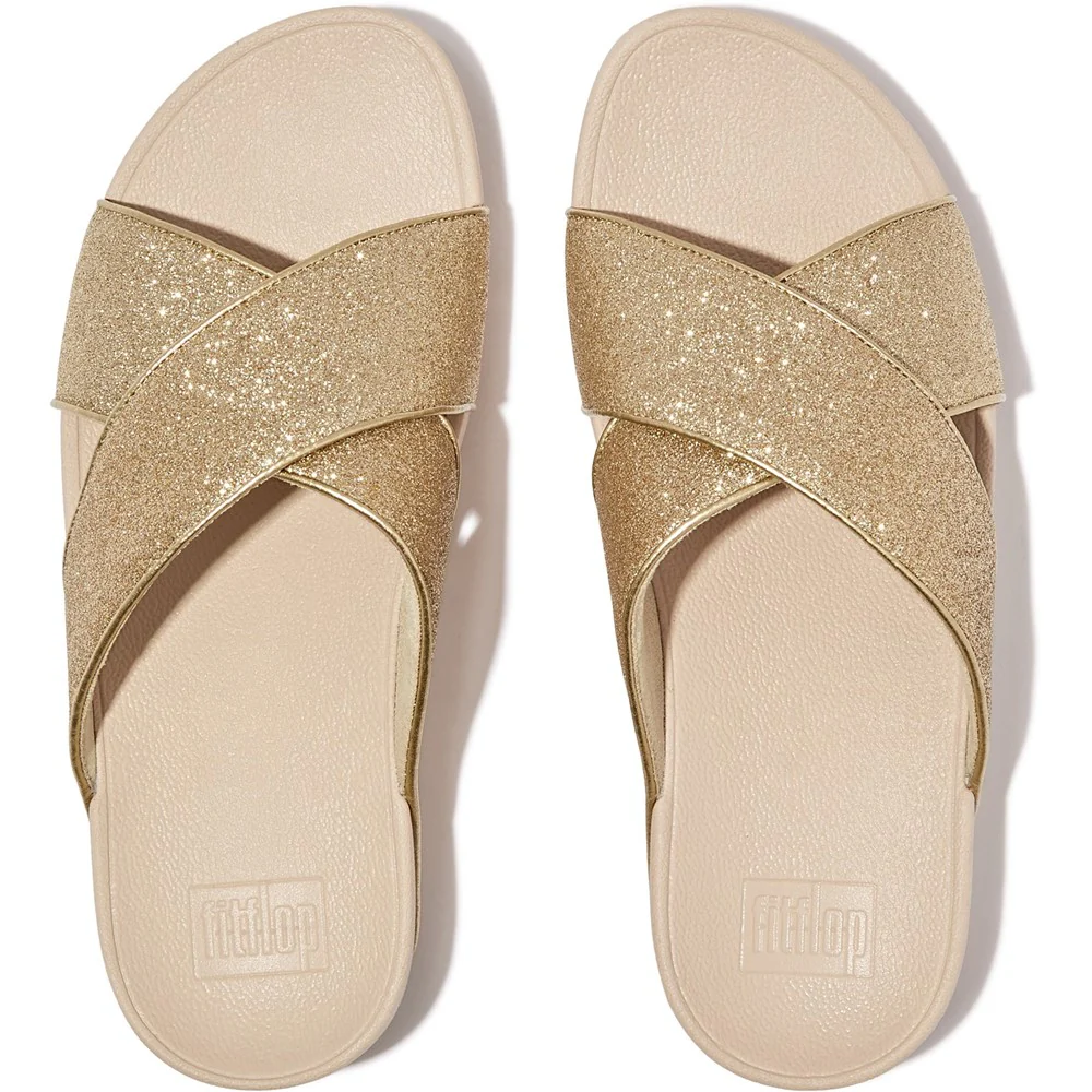 Fitflop Lulu Glitterdust Cross Slides - Image 3