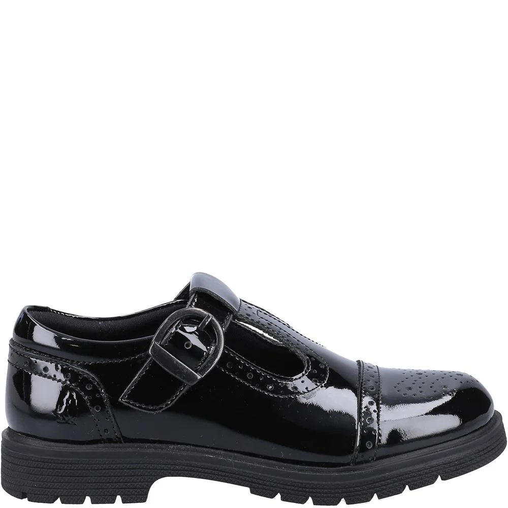 Hush Puppies Paloma Patent Junior School Shoes - Image 4