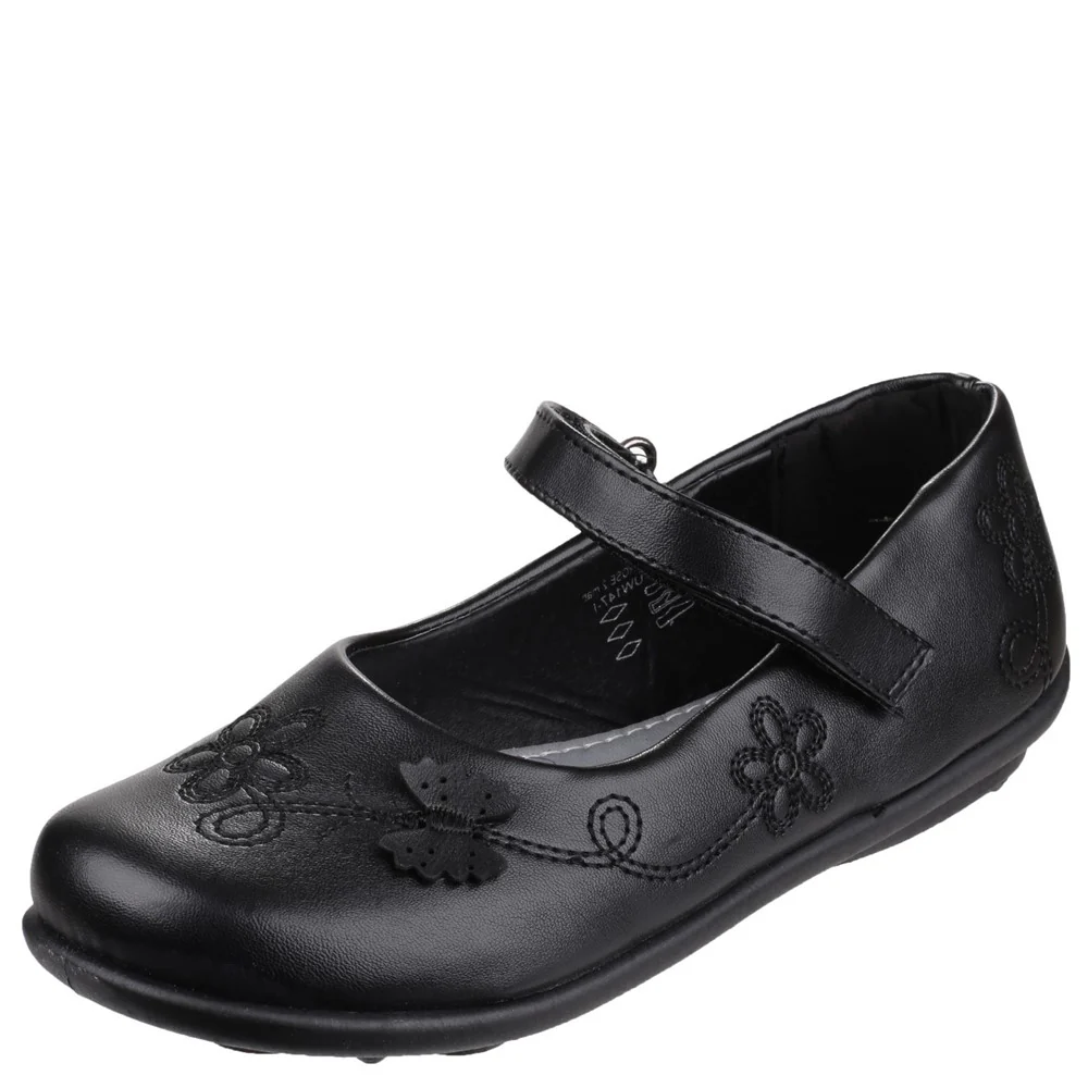 US Brass Primrose Touch Fastening Bar Infant School Shoes - Image 6