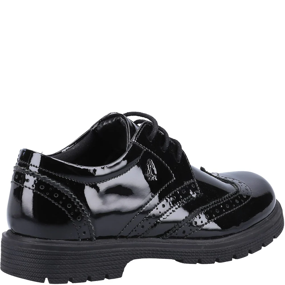 Hush Puppies Sally Patent Junior School Shoes - Image 2