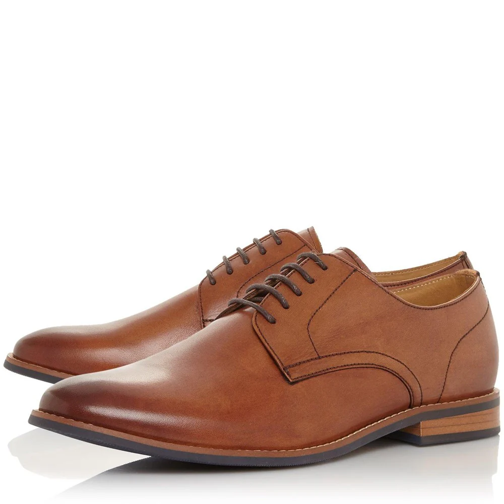 Dune Suffolks Leather Smart Gibson Shoes - Image 5
