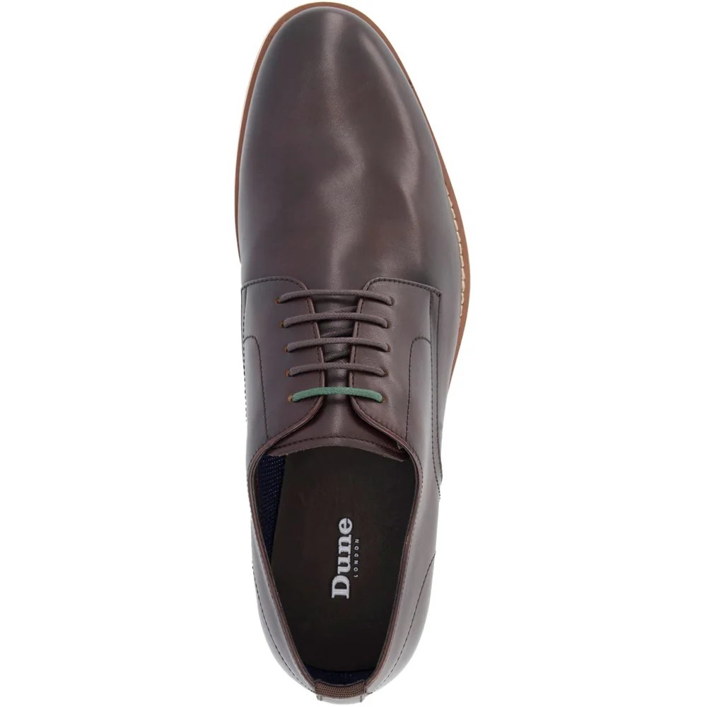 Dune Suffolks Leather Smart Gibson Shoes - Image 4