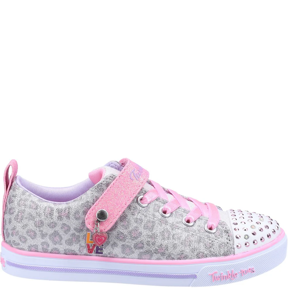 Skechers Twinkle Toes: Sparkle Lite Leopard Shines Shoe - Image 4