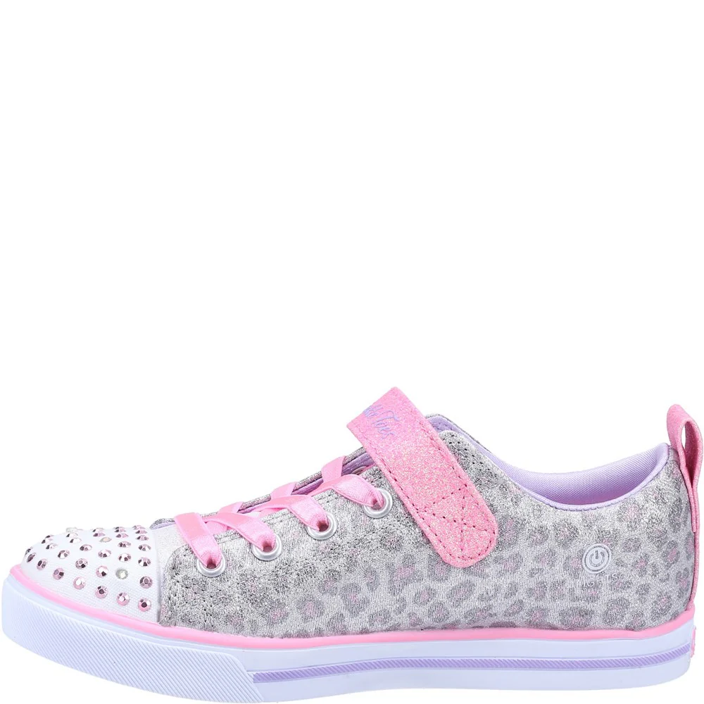 Skechers Twinkle Toes: Sparkle Lite Leopard Shines Shoe - Image 6