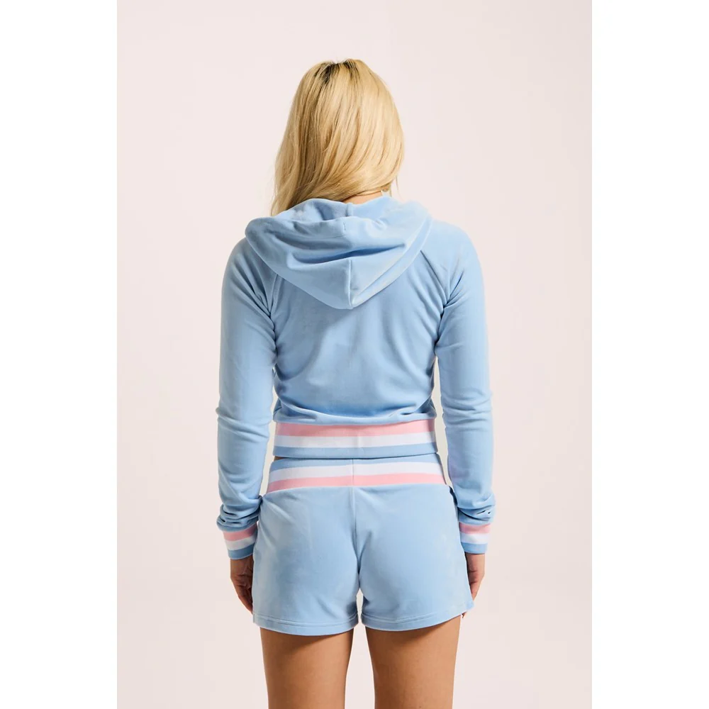 Juicy Couture Velour Cropped Stripe Hoodie - Image 2