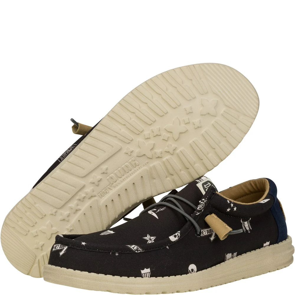 HEYDUDE Wally Stars n Skulls Shoe - Image 3
